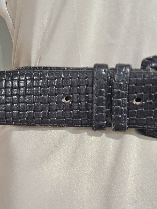 Ports International Italian Leather Belt – Black Embossed Statement Belt.Medium main image 10